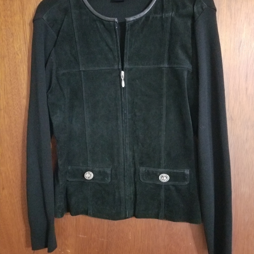 Suede black sweater